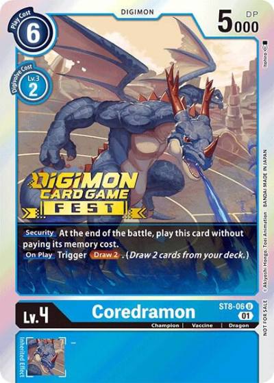 Coredramon Digimon Card Game Fest 2022 ST8-06 U Starter Deck 08: Ulforce Veedramon Digimon card