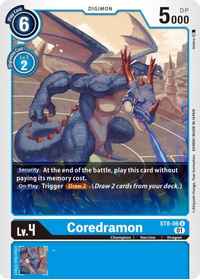 Coredramon ST8-06 U Starter Deck 08: Ulforce Veedramon Digimon card