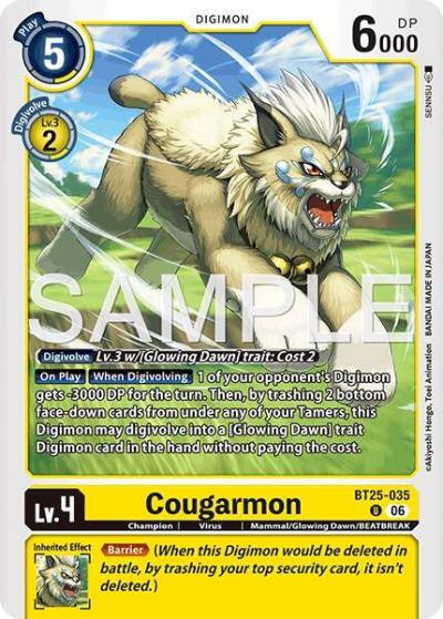 Cougarmon BT25-035 U Dual Revolution Digimon card
