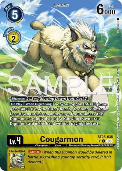 Cougarmon Full Art BT25-035 U Dual Revolution Digimon card