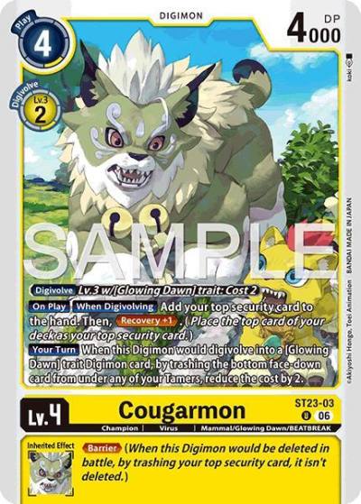 Cougarmon ST23-03 U Starter Deck 23: Beatbreak Digimon card