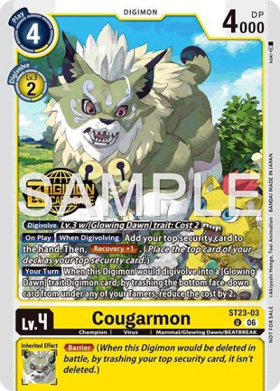 Cougarmon Welcome Tamers Pack Vol2 ST23-03 U Starter Deck 23: Beatbreak Release Event Cards Digimon card