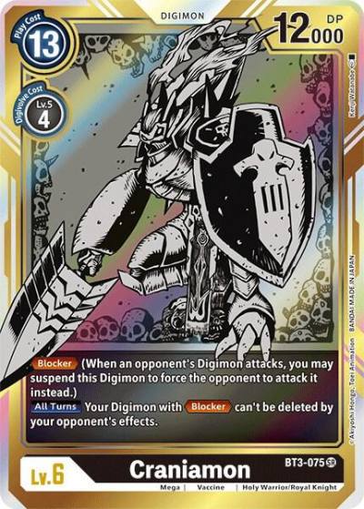 Craniamon Alternate Art BT3-075 SR Release Special Booster 1.5 Digimon card