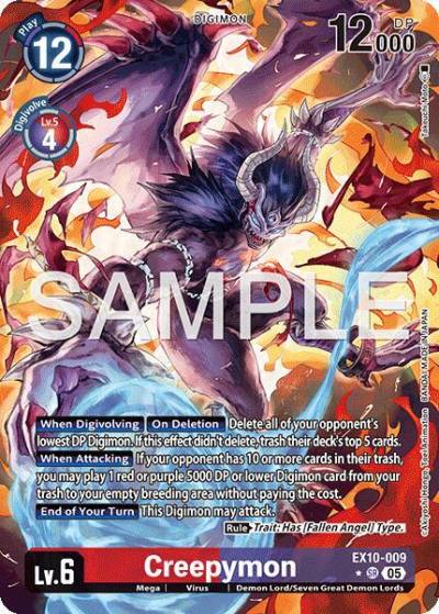Creepymon Alternate Art EX10-009 SR Sinister Order Digimon card