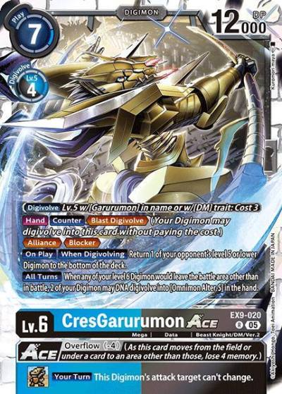 CresGarurumon ACE EX9-020 R Versus Monsters Digimon card