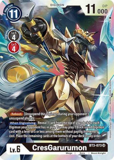 CresGarurumon BT3-073 SR Release Special Booster 1.5 Digimon card
