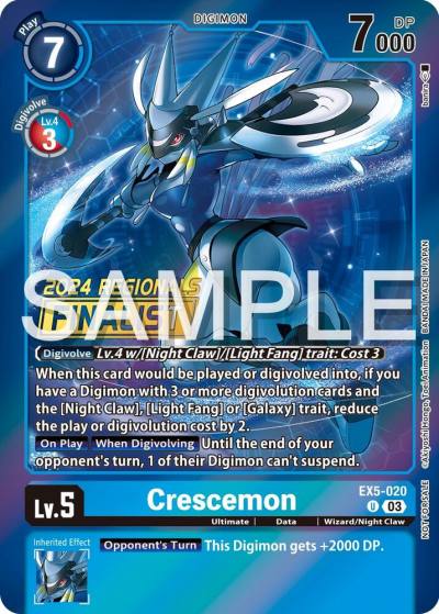 Crescemon 2024 Regionals Finalist EX5-020 U Animal Colosseum Digimon card