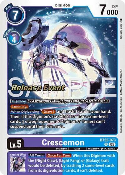 Crescemon BT22-073 U Cyber Eden Release Event Cards Digimon card
