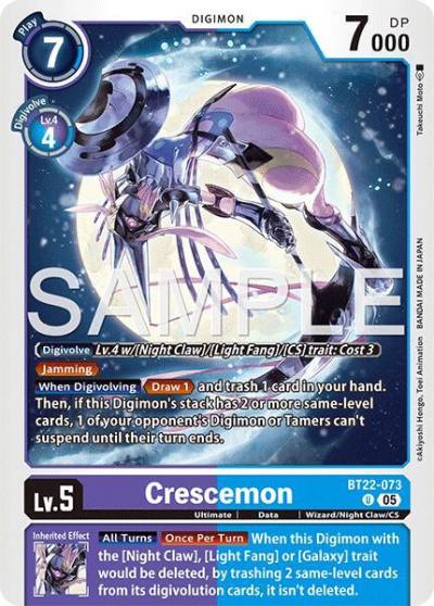 Crescemon BT22-073 U Cyber Eden Digimon card