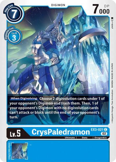 CrysPaledramon EX3-021 C Draconic Roar Digimon card