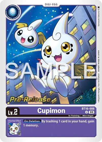 Cupimon BT16-006 U Beginning Observer Pre-Release Cards Digimon card