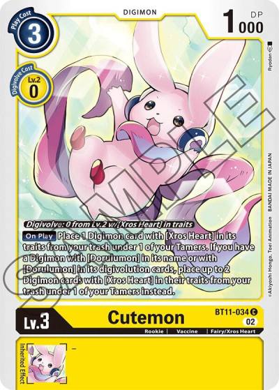 Cutemon BT11-034 C Dimensional Phase Digimon card