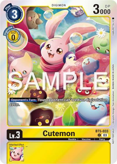 Cutemon Winner Pack Exceed Apocalypse BT5-033 C Battle of Omni Digimon card