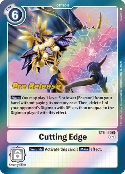 Cutting Edge BT6-110 R Double Diamond Pre-Release Cards Digimon card