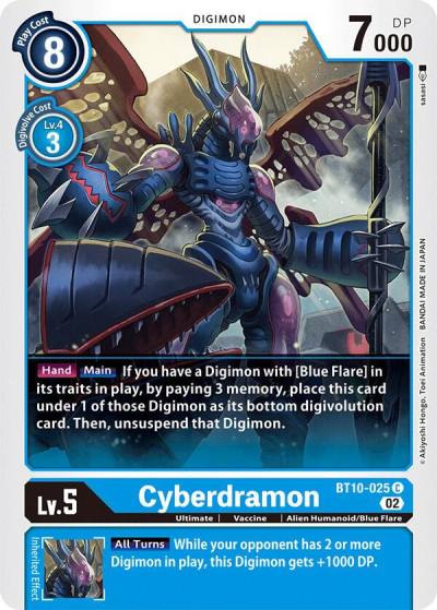 Cyberdramon BT10-025 C Xros Encounter Digimon card