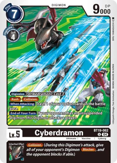 Cyberdramon BT19-062 U Release Special Booster 2.5 Digimon card