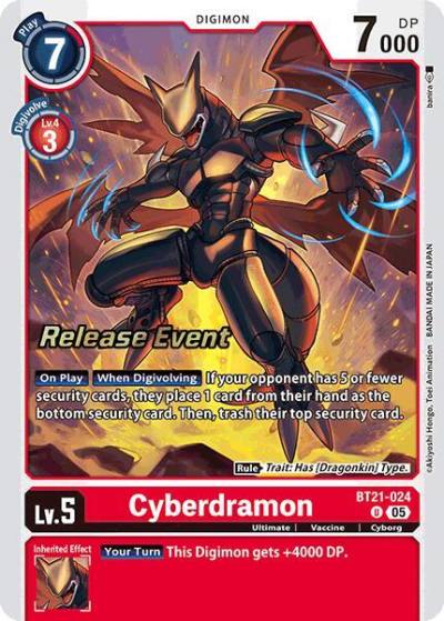 Cyberdramon BT21-024 U World Convergence Release Event Cards Digimon card
