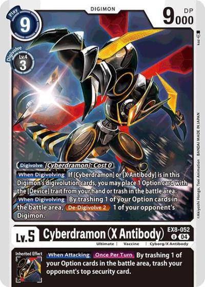 Cyberdramon X Antibody EX8-052 U Chain of Liberation Digimon card