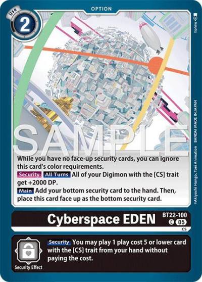 Cyberspace EDEN BT22-100 C Cyber Eden Digimon card