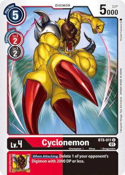 Cyclonemon BT8-011 U New Awakening Digimon card