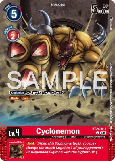 Cyclonemon Event Pack 10 BT24-011 C Time Stranger Digimon card