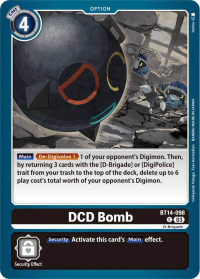 DCD Bomb BT14-098 C Blast Ace Digimon card