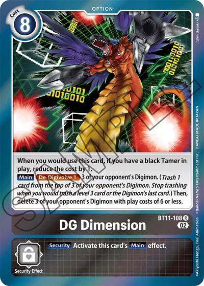 DG Dimension BT11-108 R Dimensional Phase Digimon card