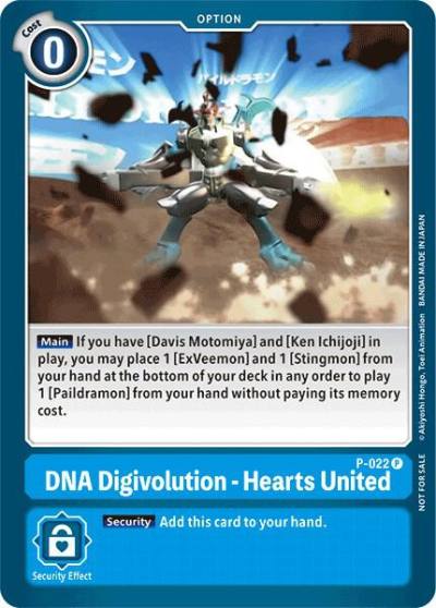 DNA Digivolution Hearts United Special Release Memorial Pack P-022 P Digimon Promotion Cards Digimon card
