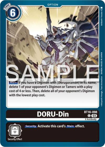 DORU Din BT16-098 C Beginning Observer Digimon card