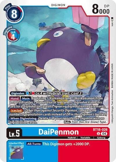 DaiPenmon BT18-026 U Release Special Booster 2.0 Digimon card