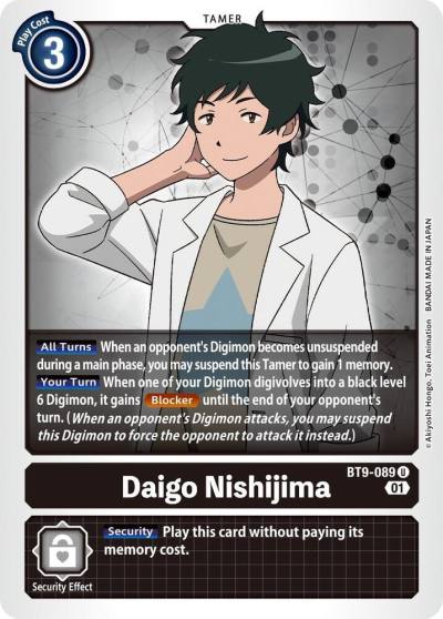 Daigo Nishijima BT9-089 U X Record Digimon card