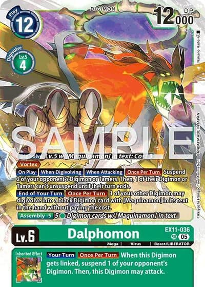 Dalphomon EX11-036 SR Dawn of Liberator Digimon card