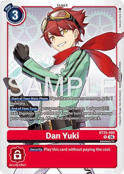Dan Yuki BT25-086 R Dual Revolution Digimon card