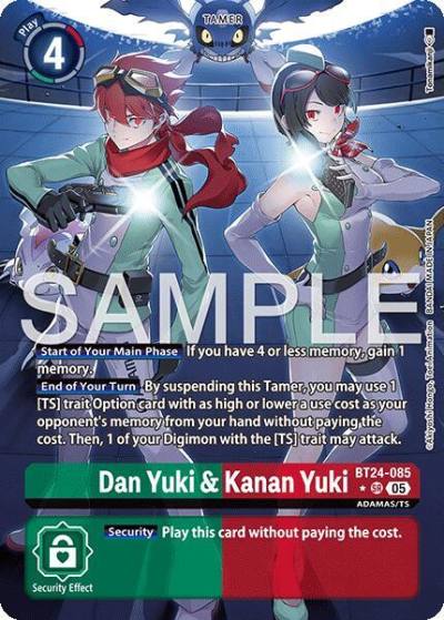 Dan Yuki & Kanan Yuki Alternate Art BT24-085 Time Stranger Digimon card
