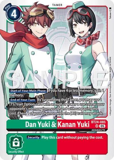 Dan Yuki & Kanan Yuki BT24-085 Time Stranger Digimon card