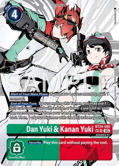 Dan Yuki & Kanan Yuki SP BT24-085 SR Time Stranger Digimon card