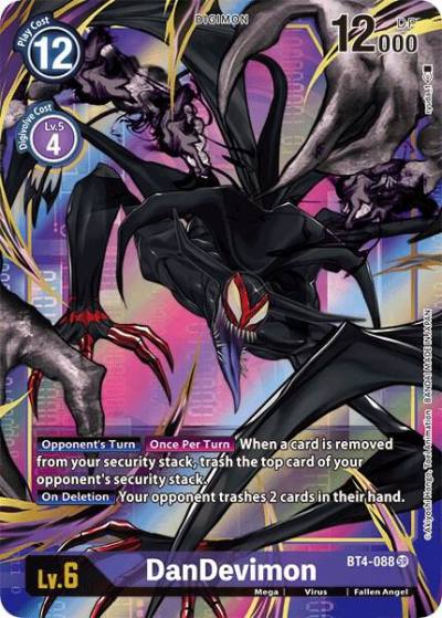 DanDevimon Alternate Art BT4-088 SR Great Legend Digimon card