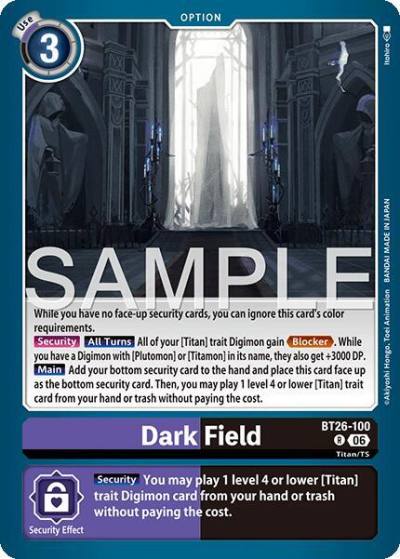 Dark Field BT26-100 R Timeless Bonds Digimon card