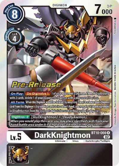 DarkKnightmon BT10-066 R Xros Encounter Pre-Release Cards Digimon card