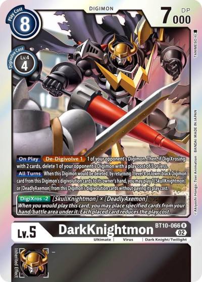 DarkKnightmon BT10-066 R Xros Encounter Digimon card