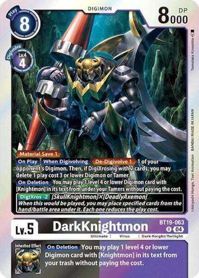 DarkKnightmon BT19-063 R Release Special Booster 2.0 Digimon card