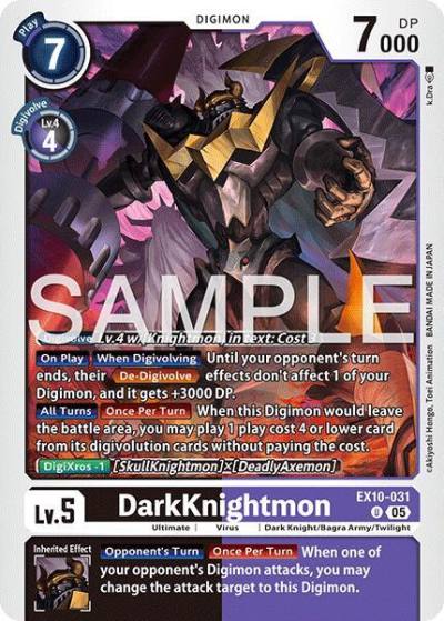 DarkKnightmon EX10-031 U Sinister Order Digimon card