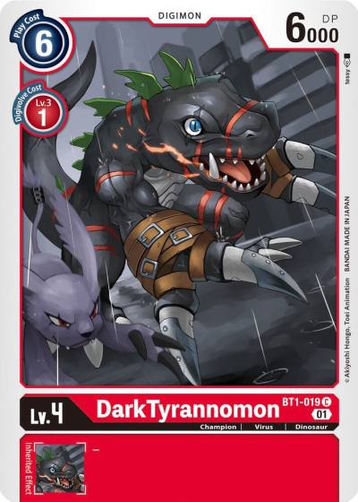 DarkTyrannomon Alternate Art BT1-019 C Starter Deck 07: Gallantmon Digimon card