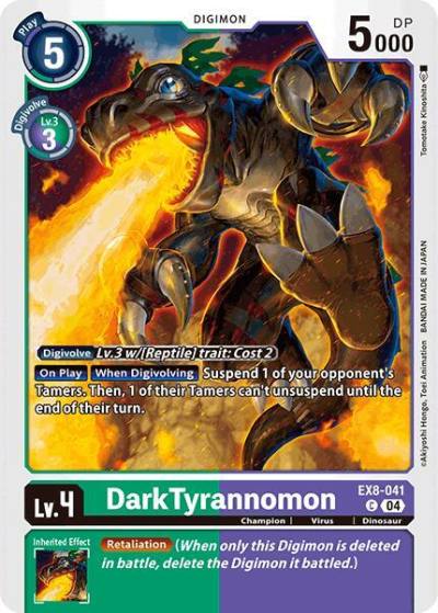 DarkTyrannomon EX8-041 C Chain of Liberation Digimon card