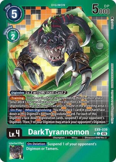 DarkTyrannomon Limited Foil EX9-039 C Versus Monsters Digimon card
