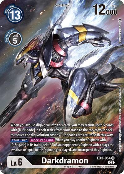 Darkdramon Alternate Art EX3-054 SR Draconic Roar Digimon card