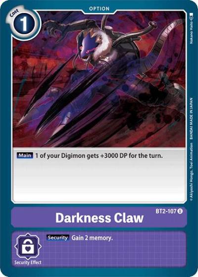 Darkness Claw BT2-107 U Release Special Booster 1.0 Digimon card