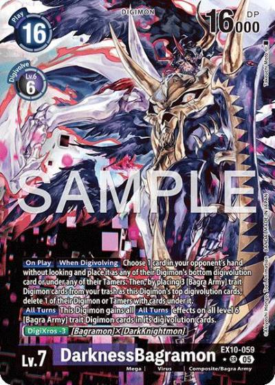 DarknessBagramon Alternate Art EX10-059 SR Sinister Order Digimon card