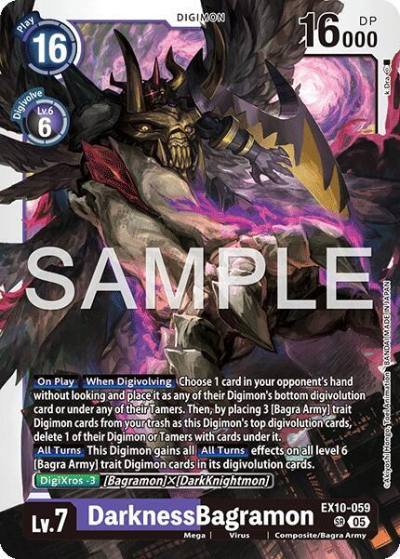 DarknessBagramon EX10-059 SR Sinister Order Digimon card