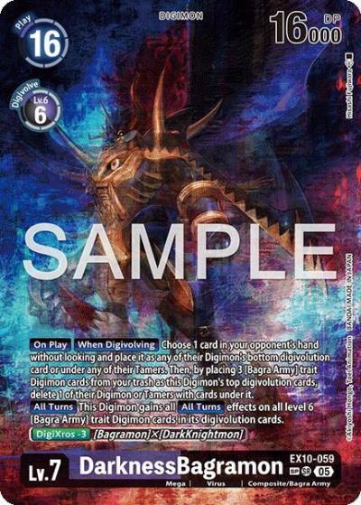 DarknessBagramon SP EX10-059 SR Sinister Order Digimon card